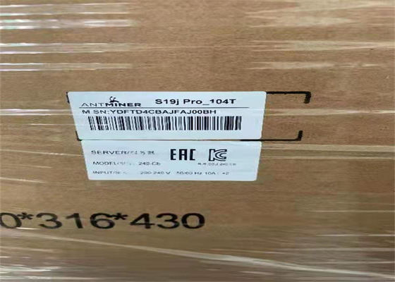 ইথারনেট অ্যাসিক Bitmain Antখনি S19 Pro 3250W BTC ব্যবহৃত মাইনিং মেশিন