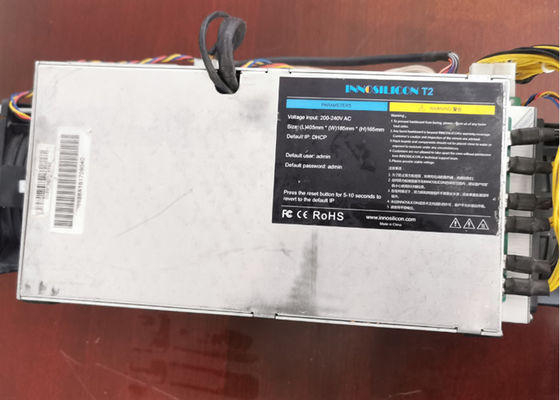 1570W বিটকয়েন মাইনার মেশিন সেকেন্ড হ্যান্ড Innosilicon T2 17.2TH/S