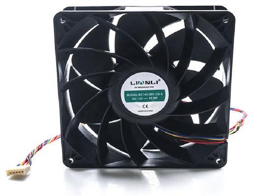 140*140*38mm 12v 14038 মাইনিং রিগ কুলিং ফ্যানস এভালনের জন্য হাই পাওয়ার