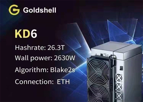 2630W Asic KDA মাইনার 26.3TH/S গোল্ডশেল KD6 সার্ভার
